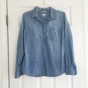 Merona Blue Denim Button-Up Top